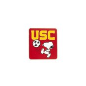 USC Trojans Cardinal Snoopy Soccer Kick Pin
